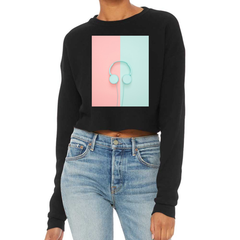 Love Headphones For Music Cropped Sweater by MaryBirdsell | Artistshot