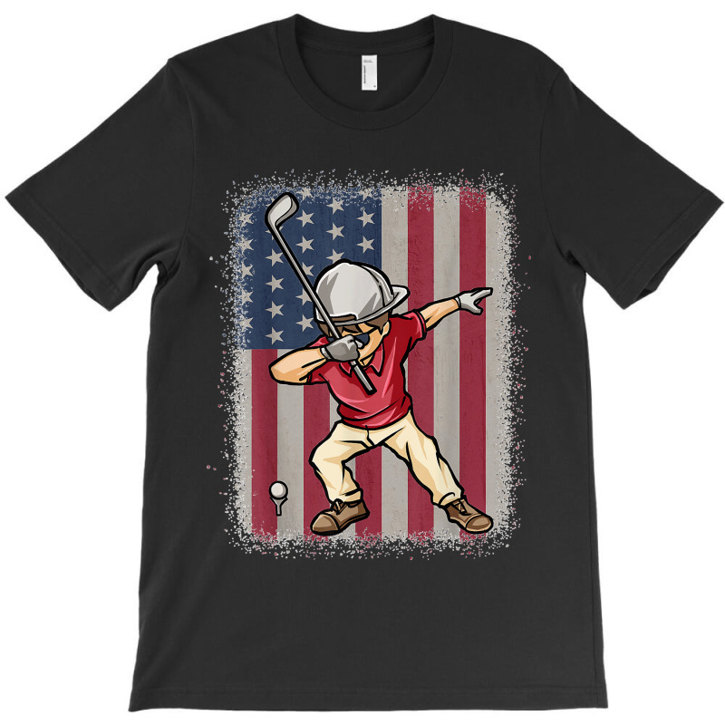 Funny Dabbing Golf Player American Flag Golfer Golfing T-shirt | Artistshot