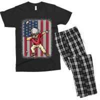 Funny Dabbing Golf Player American Flag Golfer Golfing Men's T-shirt Pajama Set | Artistshot