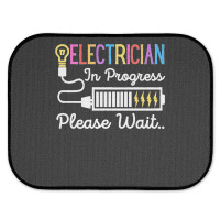 Electrician In Progress Please Wait Future Electrician Funny Premium Rear Car Mat | Artistshot