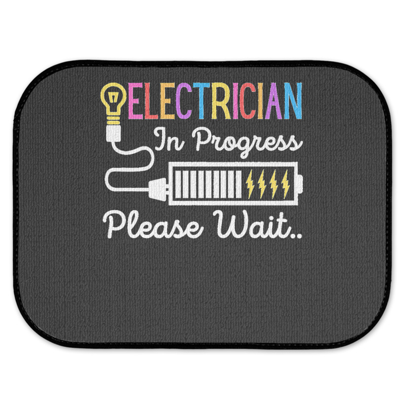 Electrician In Progress Please Wait Future Electrician Funny Premium Rear Car Mat | Artistshot