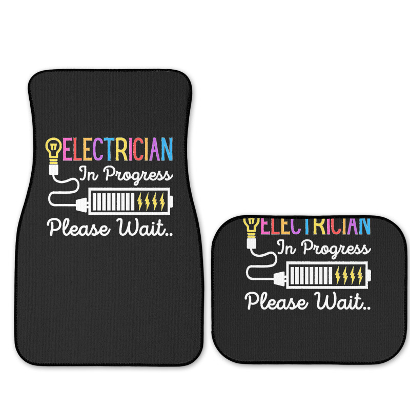 Electrician In Progress Please Wait Future Electrician Funny Premium Full Set Car Mats | Artistshot