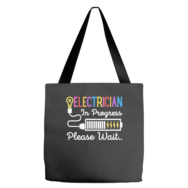 Electrician In Progress Please Wait Future Electrician Funny Premium Tote Bags | Artistshot