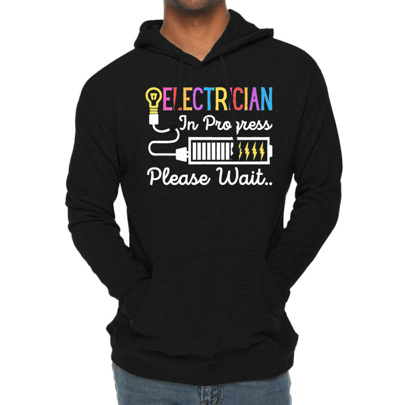 Electrician In Progress Please Wait Future Electrician Funny Premium Lightweight Hoodie | Artistshot