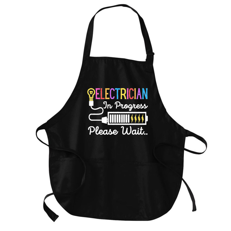 Electrician In Progress Please Wait Future Electrician Funny Premium Medium-length Apron | Artistshot