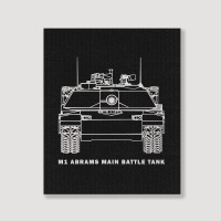 Us Army Tank M1 Abrams Main Battle Tank   M1 Abrams Us Army Tank Portrait Canvas Print | Artistshot