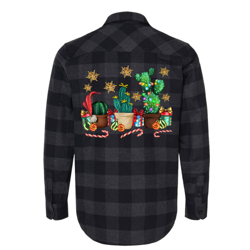 Merry Christmas Lights Cactus Christmas Cactus Lover T Shirt Flannel Shirt | Artistshot