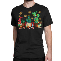 Merry Christmas Lights Cactus Christmas Cactus Lover T Shirt Classic T-shirt | Artistshot