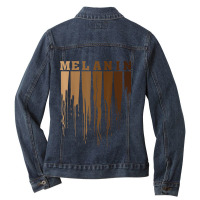 Cool Melanin Gift Men Women Funny Dripping Proud Afro Shades _002 Ladies Denim Jacket | Artistshot