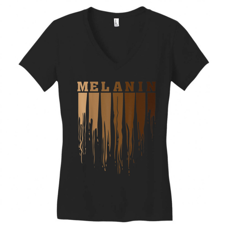 Cool Melanin Gift Men Women Funny Dripping Proud Afro Shades _002 Women's V-Neck T-Shirt by SHANNONRENNAN | Artistshot