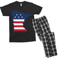 Stars And Stripes Minnesota Men's T-shirt Pajama Set | Artistshot