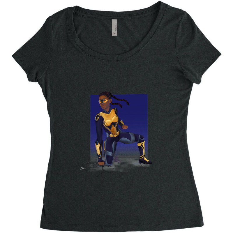 Feel The Thunder Women's Triblend Scoop T-shirt by AcostaLopezJuan | Artistshot