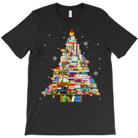 Christmas Library Tree Lights For Librarian And Book Lover T Shirt T-shirt | Artistshot