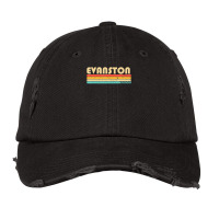 Evanston Il Illinois City Home Roots Retro 70s 80s Vintage Cap | Artistshot