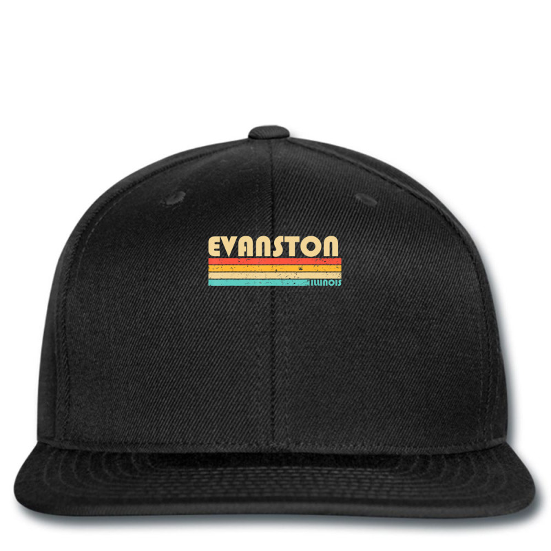 Evanston Il Illinois City Home Roots Retro 70s 80s Printed hat by hongquangd | Artistshot