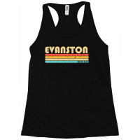 Evanston Il Illinois City Home Roots Retro 70s 80s Racerback Tank | Artistshot