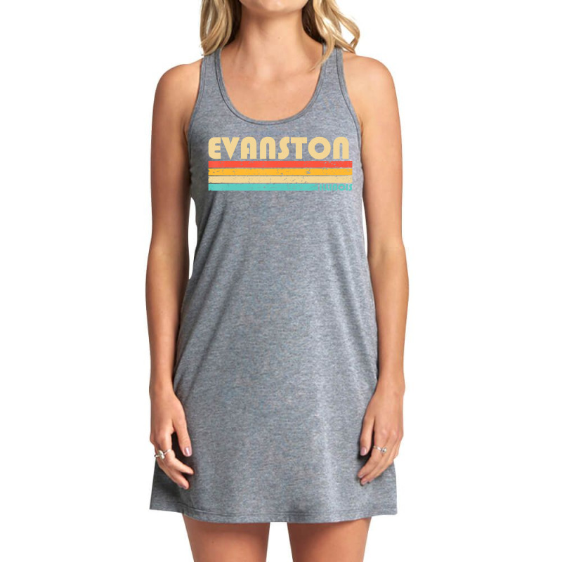 Evanston Il Illinois City Home Roots Retro 70s 80s Tank Dress by hongquangd | Artistshot