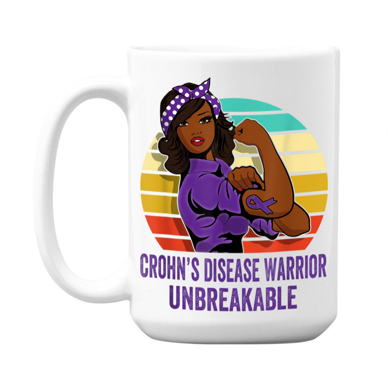 Crohn's Disease Warrior Shirt Unbreakable 15 Oz Coffee Mug | Artistshot