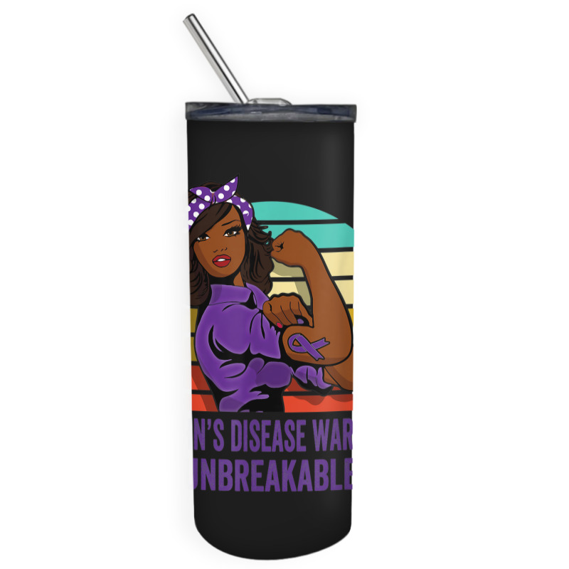 Crohn's Disease Warrior Shirt Unbreakable Skinny Tumbler | Artistshot