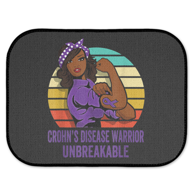 Crohn's Disease Warrior Shirt Unbreakable Rear Car Mat | Artistshot