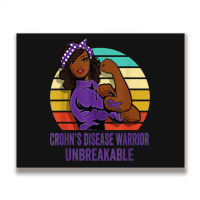 Crohn's Disease Warrior Shirt Unbreakable Metal Print Horizontal | Artistshot