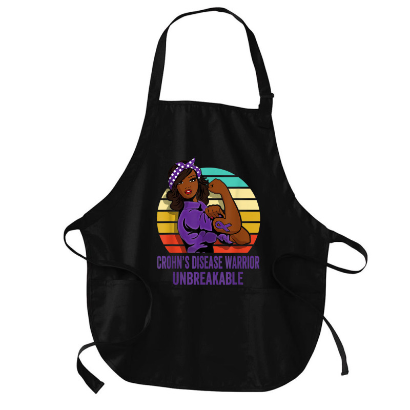 Crohn's Disease Warrior Shirt Unbreakable Medium-length Apron | Artistshot