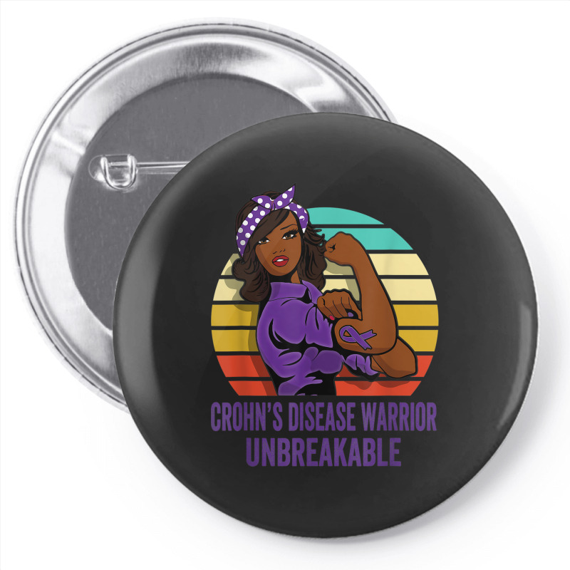 Crohn's Disease Warrior Shirt Unbreakable Pin-back Button | Artistshot