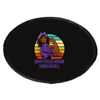 Crohn's Disease Warrior Shirt Unbreakable Oval Patch | Artistshot