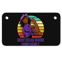 Crohn's Disease Warrior Shirt Unbreakable Motorcycle License Plate | Artistshot