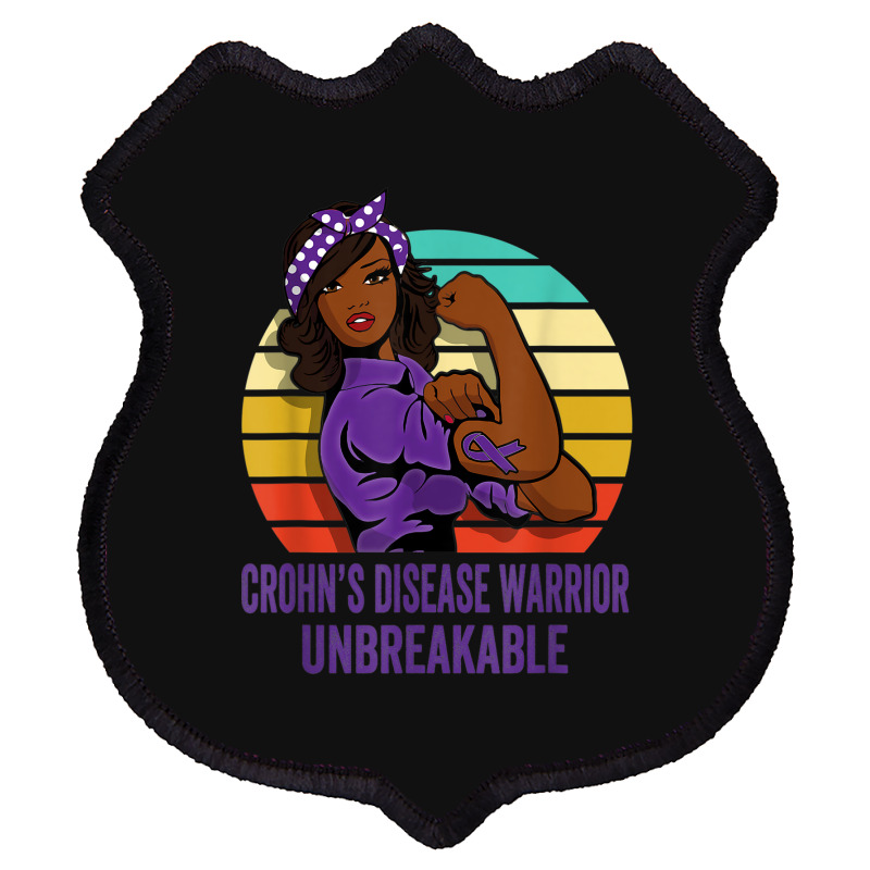 Crohn's Disease Warrior Shirt Unbreakable Shield Patch | Artistshot