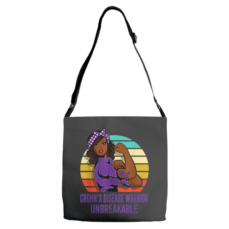 Crohn's Disease Warrior Shirt Unbreakable Adjustable Strap Totes | Artistshot