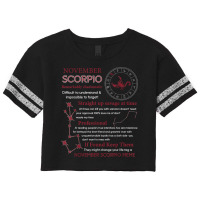 November Scorpio Remarkably Charismatic Difficult Understand T Shirt Scorecard Crop Tee | Artistshot