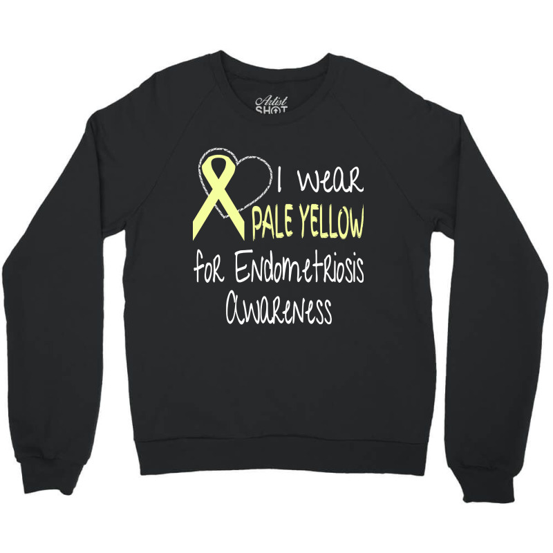 I Wear Pale Yellow For Endometriosis Awareness Crewneck Sweatshirt by lykhongduong9enev3 | Artistshot