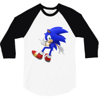 Classic Blue Super Hedgehog 3/4 Sleeve Shirt | Artistshot