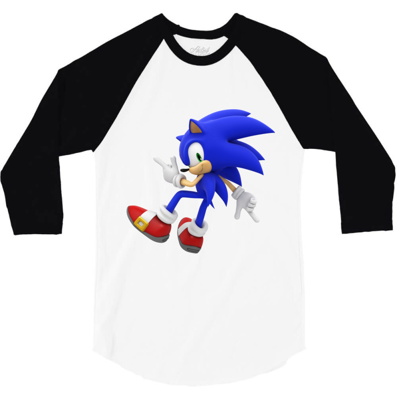 Classic Blue Super Hedgehog 3/4 Sleeve Shirt by ElaineABernard | Artistshot