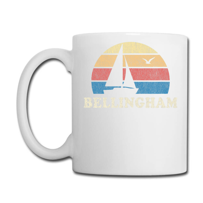 Bellingham Wa Vintage Sailboat 70s Throwback Sunset Coffee Mug | Artistshot