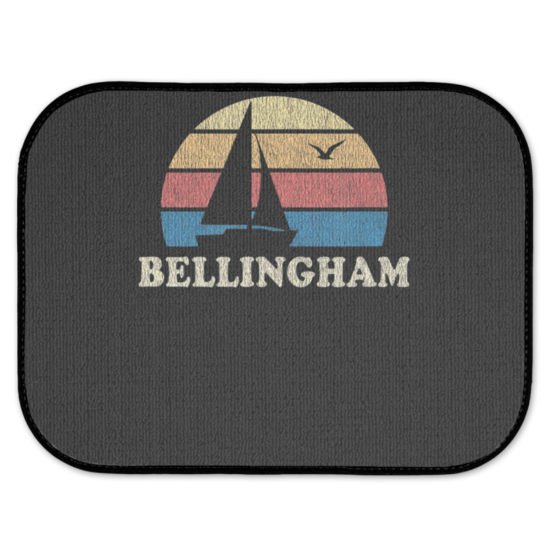 Bellingham Wa Vintage Sailboat 70s Throwback Sunset Rear Car Mat | Artistshot