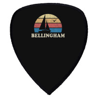 Bellingham Wa Vintage Sailboat 70s Throwback Sunset Shield S Patch | Artistshot