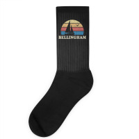 Bellingham Wa Vintage Sailboat 70s Throwback Sunset Socks | Artistshot