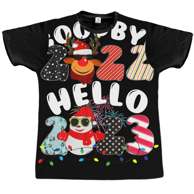 Goodbye 2022 Hello 2023 Cute Christmas Tee Graphic T-shirt | Artistshot