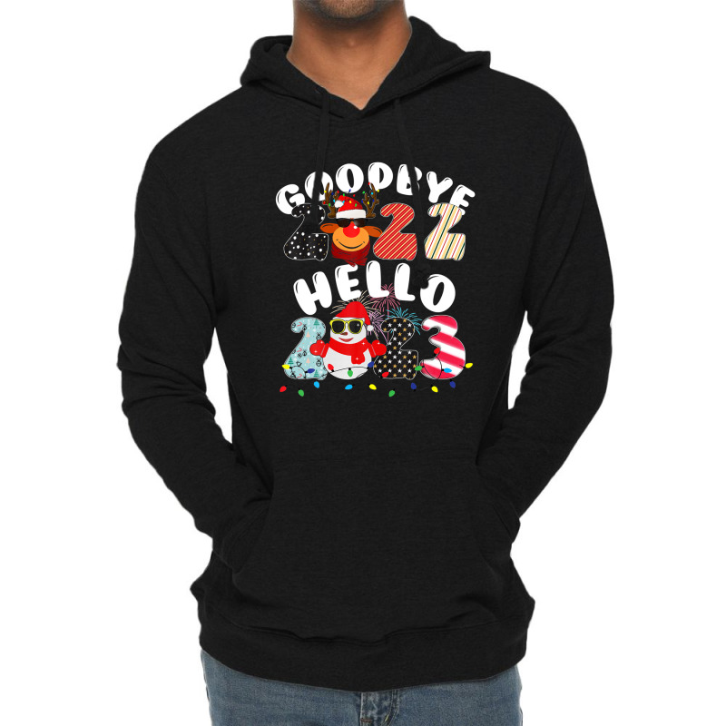 Goodbye 2022 Hello 2023 Cute Christmas Tee Lightweight Hoodie | Artistshot