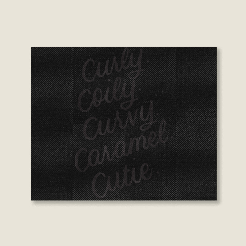 Curly Curvy Caramel Cutie Afro Melanin Goddess Girl Gifts _002 Landscape Canvas Print | Artistshot