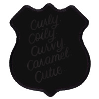 Curly Curvy Caramel Cutie Afro Melanin Goddess Girl Gifts _002 Shield Patch | Artistshot