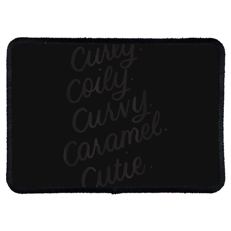 Curly Curvy Caramel Cutie Afro Melanin Goddess Girl Gifts _002 Rectangle Patch | Artistshot