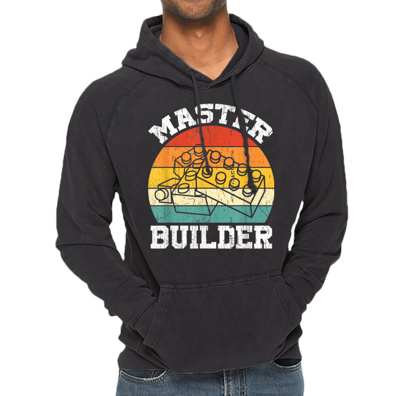 Master Builder Kids Building Blocks Brick Toy Master Builder 1 Vintage Hoodie | Artistshot