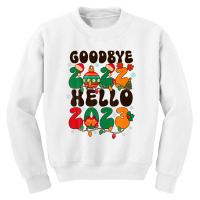 Goodbye 2022 Hello 2023 Retro Groovy Christmas New Year Youth Sweatshirt | Artistshot