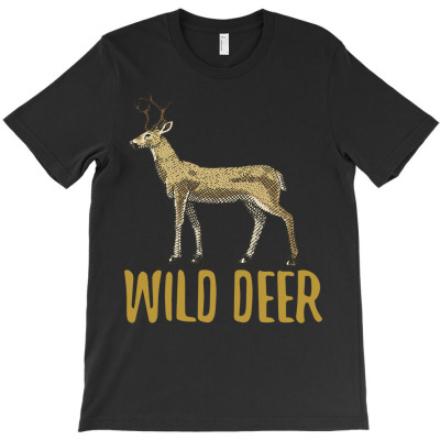 Wild Deer Engraved T-shirt Designed By Roger