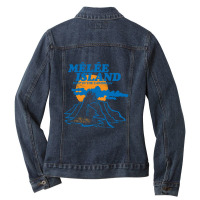 Mêlée Island (dark Variant) Ladies Denim Jacket | Artistshot