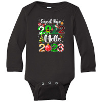 Goodbye 2022 Hello 2023 Cute Christmas Tee Long Sleeve Baby Bodysuit | Artistshot