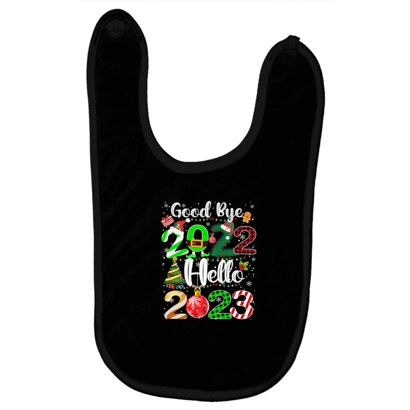 Goodbye 2022 Hello 2023 Cute Christmas Tee Baby Bibs | Artistshot